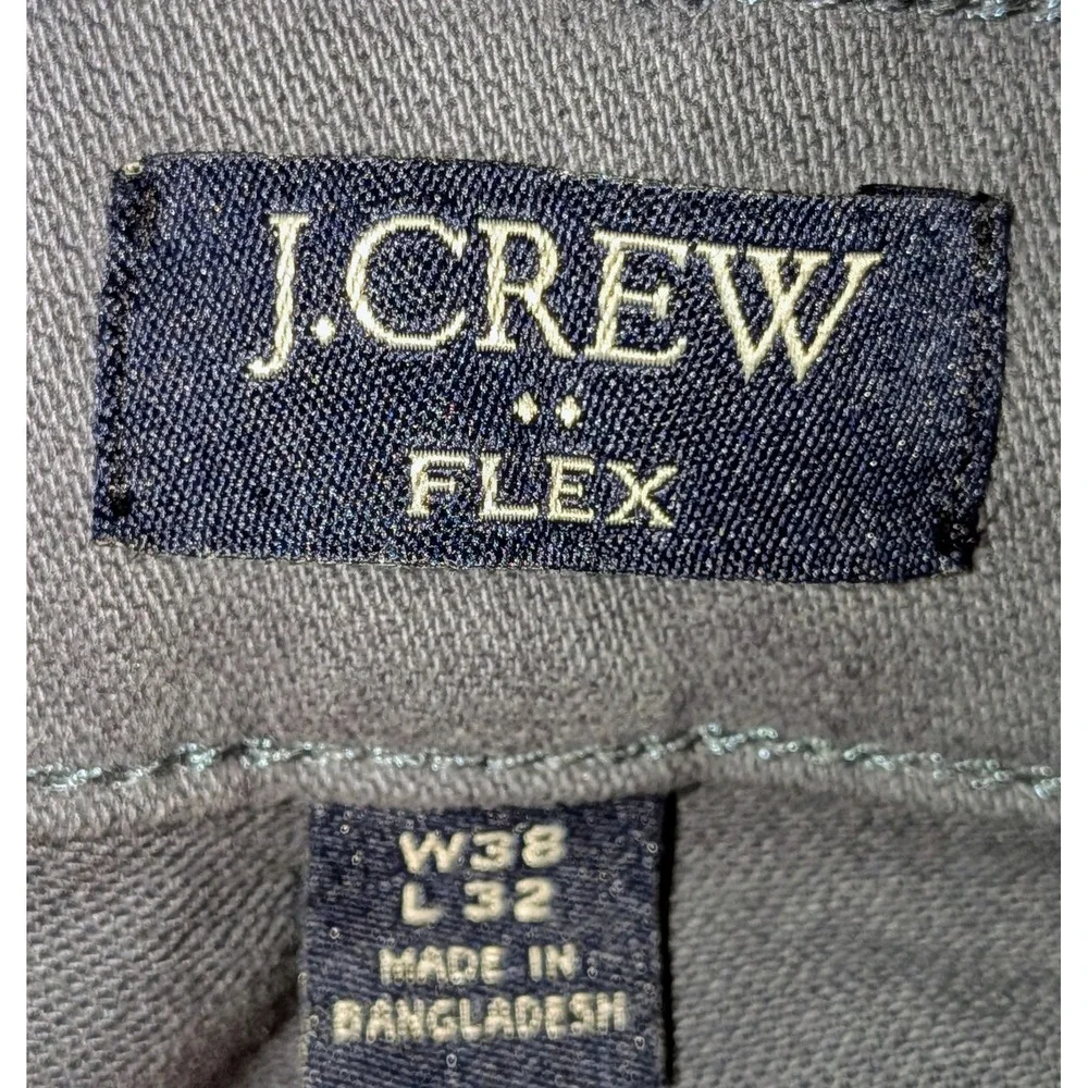 J. Crew Flex Garment Dyed Straight Chinos Pants Mens 38x32 Gray Blue NWT‎ $138